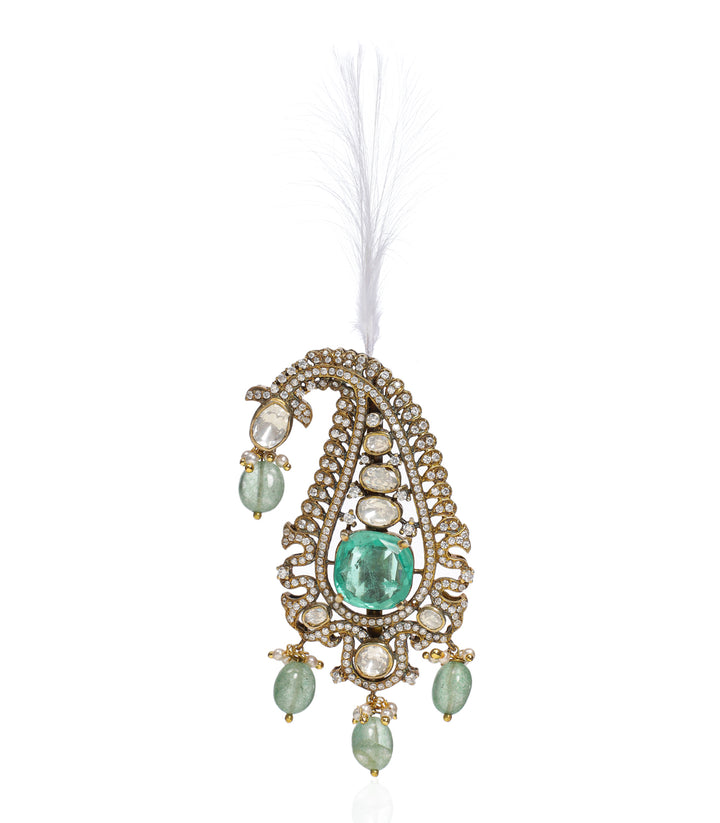 CHITRALI GREEN MOISSANITE KALGI