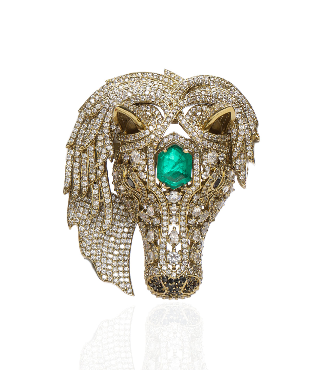 ASHVA GREEN BROOCH