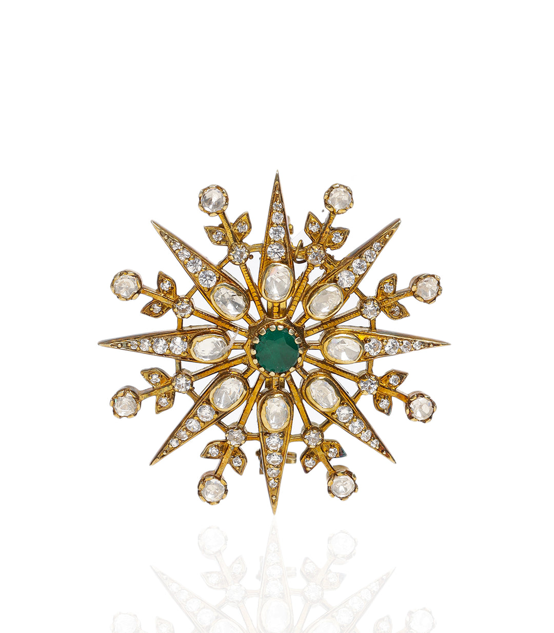 TARANNUM GREEN MOISSANITE BROOCH