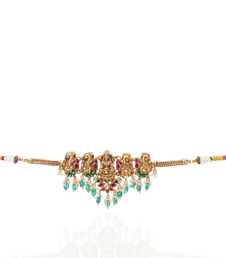 TALIKA RED & GREEN TEMPLE CHOKER