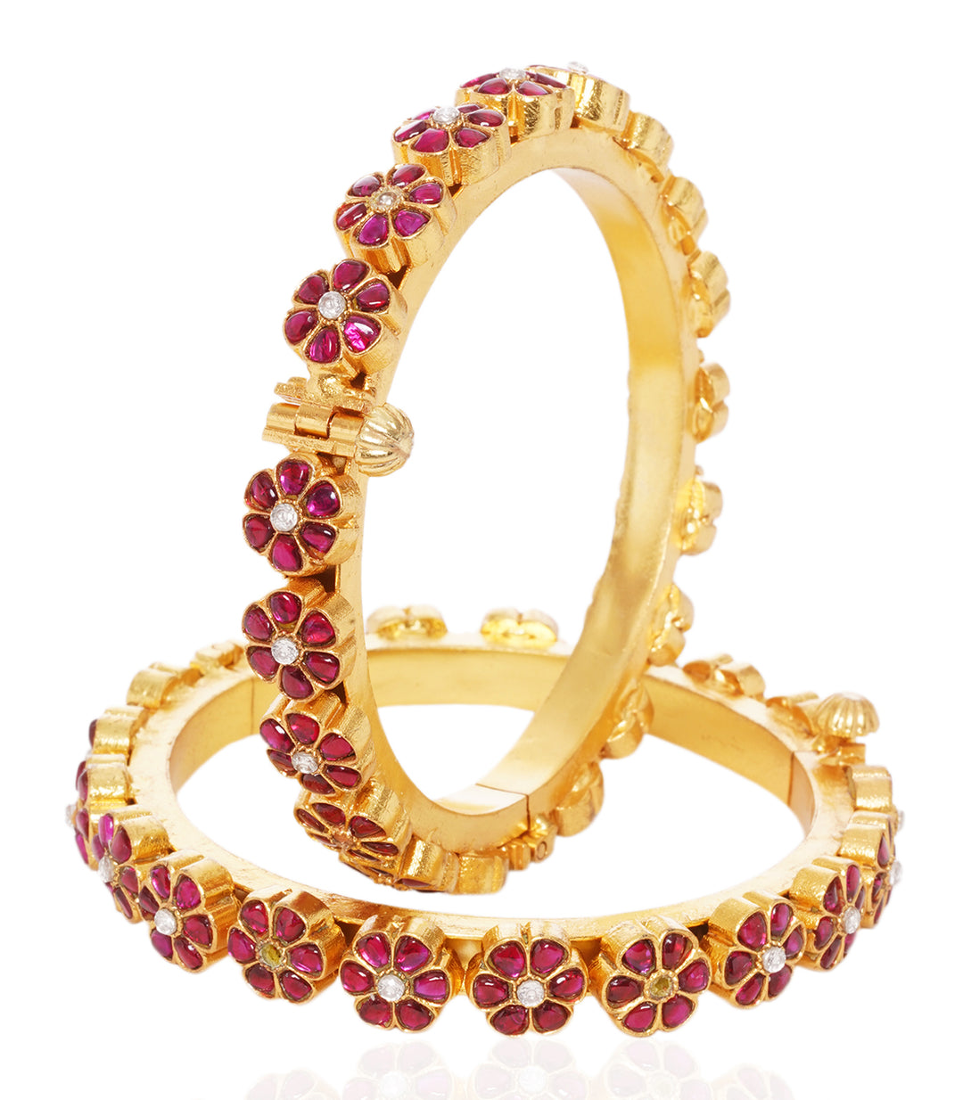 RIYA RED KUNDAN BANGLES