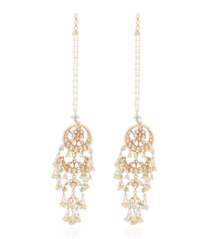 BHAGESHVARI KUNDAN STATEMENT EARRING