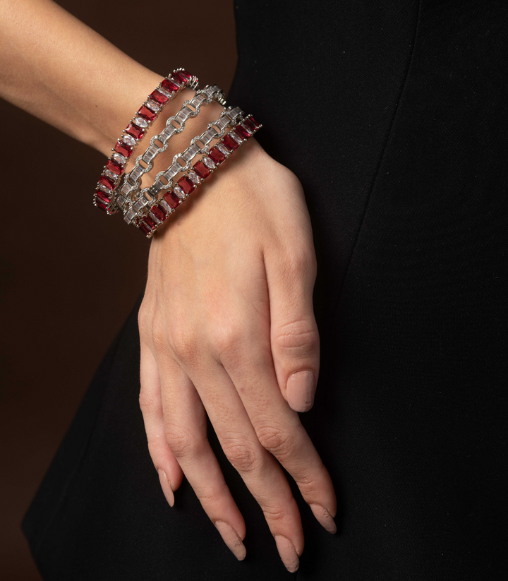 RACHEL WHITE ZIRCON BANGLES
