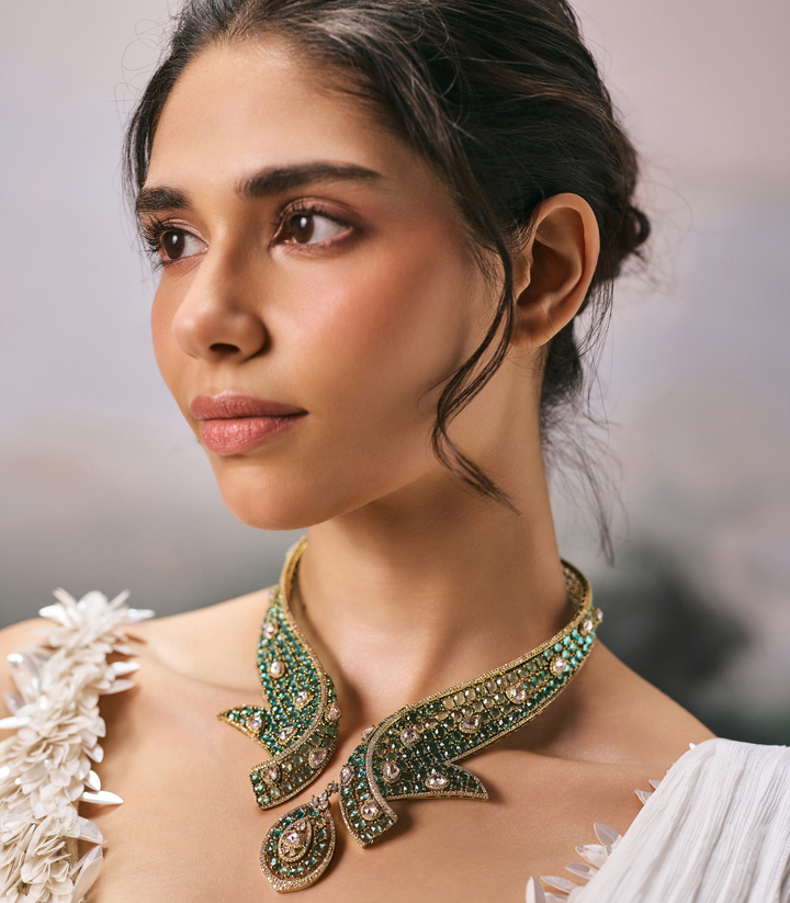RIYANA PINK ZIRCON NECKLACE SET