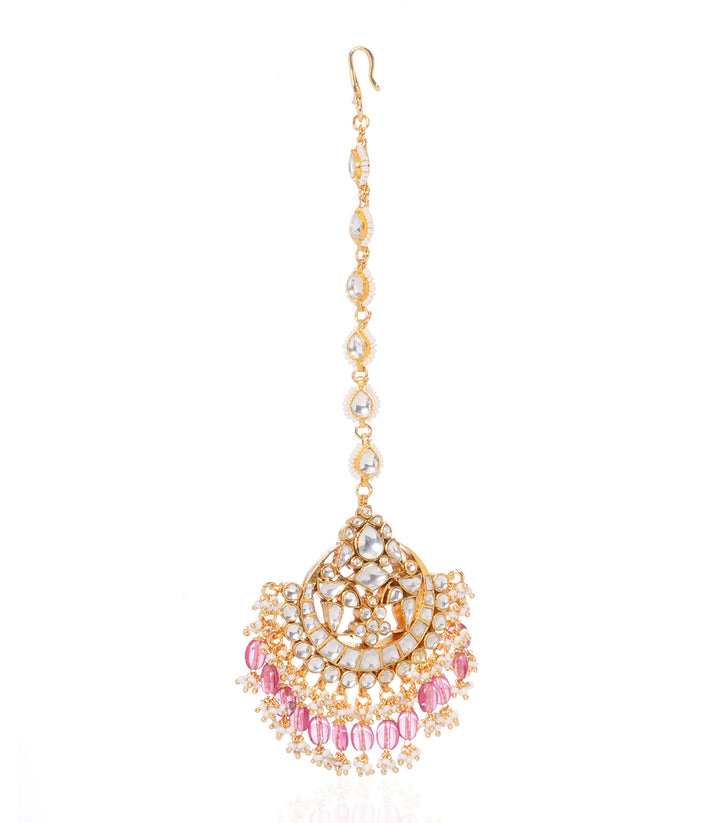 BHAGESHVARI PINK  KUNDAN TIKA