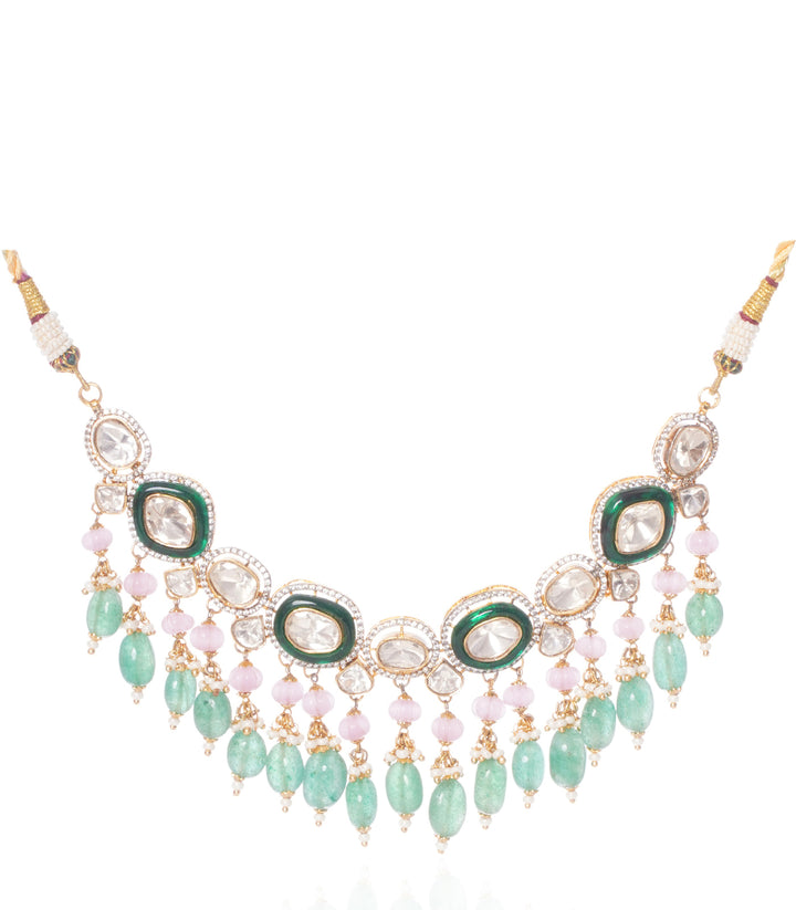 SAKHI GREEN POLKI CHOKER SET