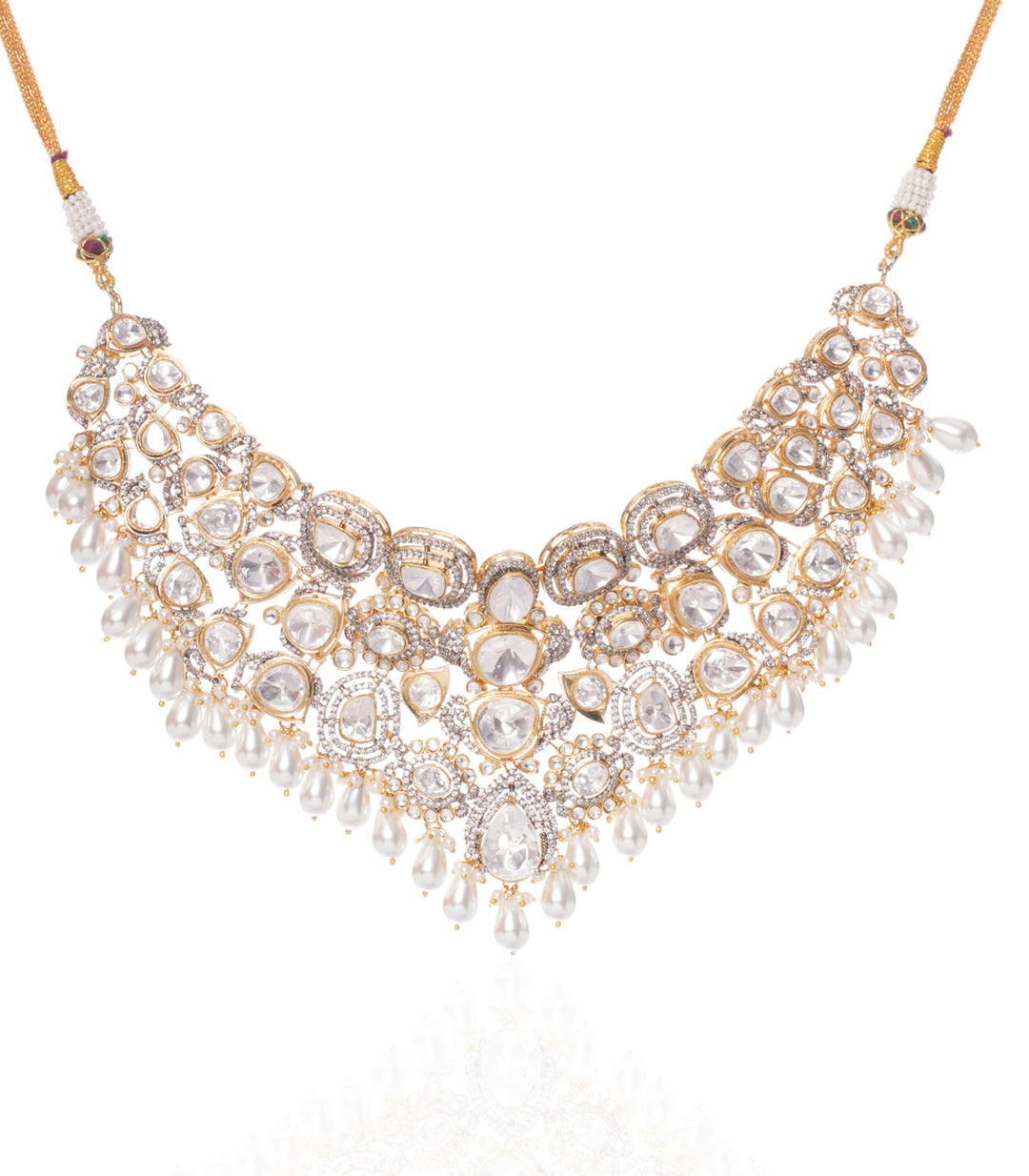 GAYATRI WHITE POLKI NECKLACE SET