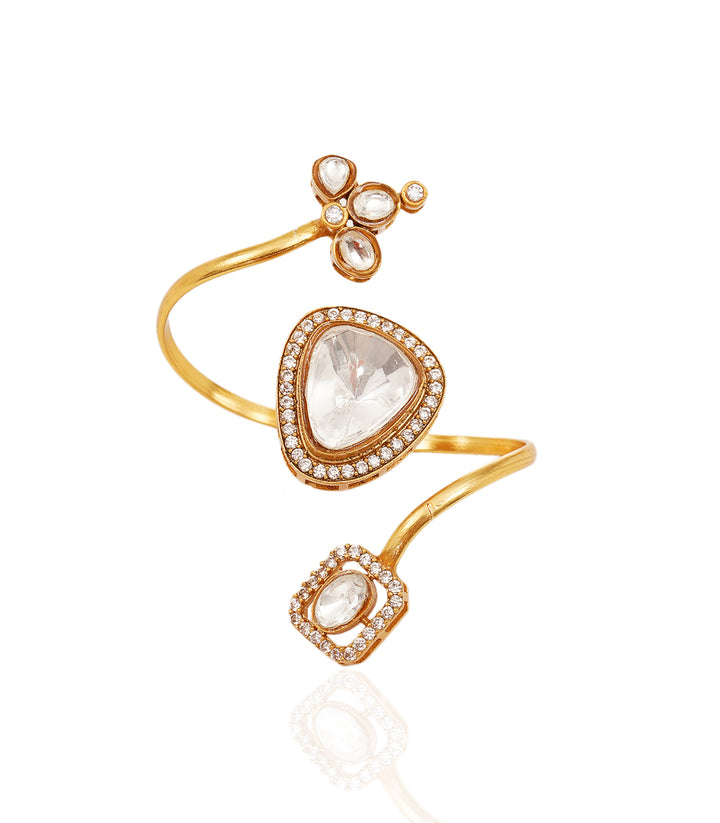 GITALI WHITE POLKI RING