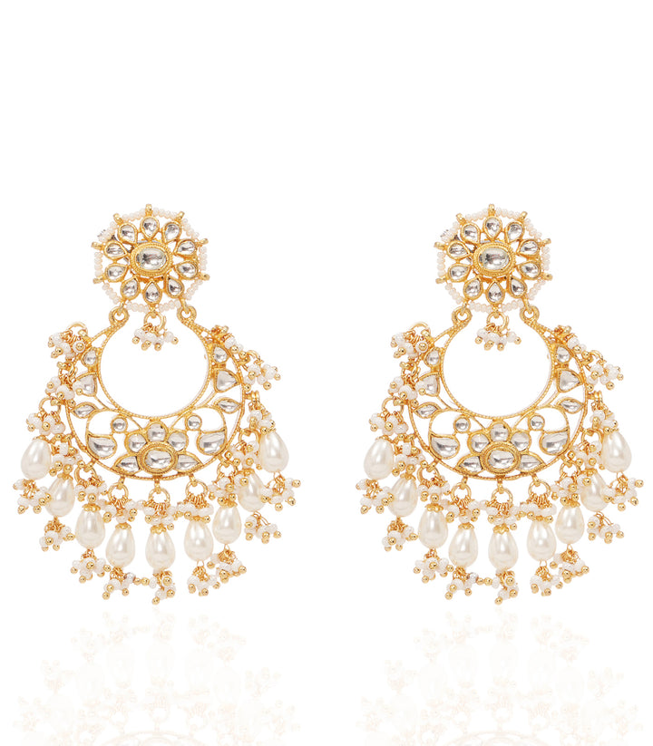 KERANI WHITE KUNDAN CHANDBALI