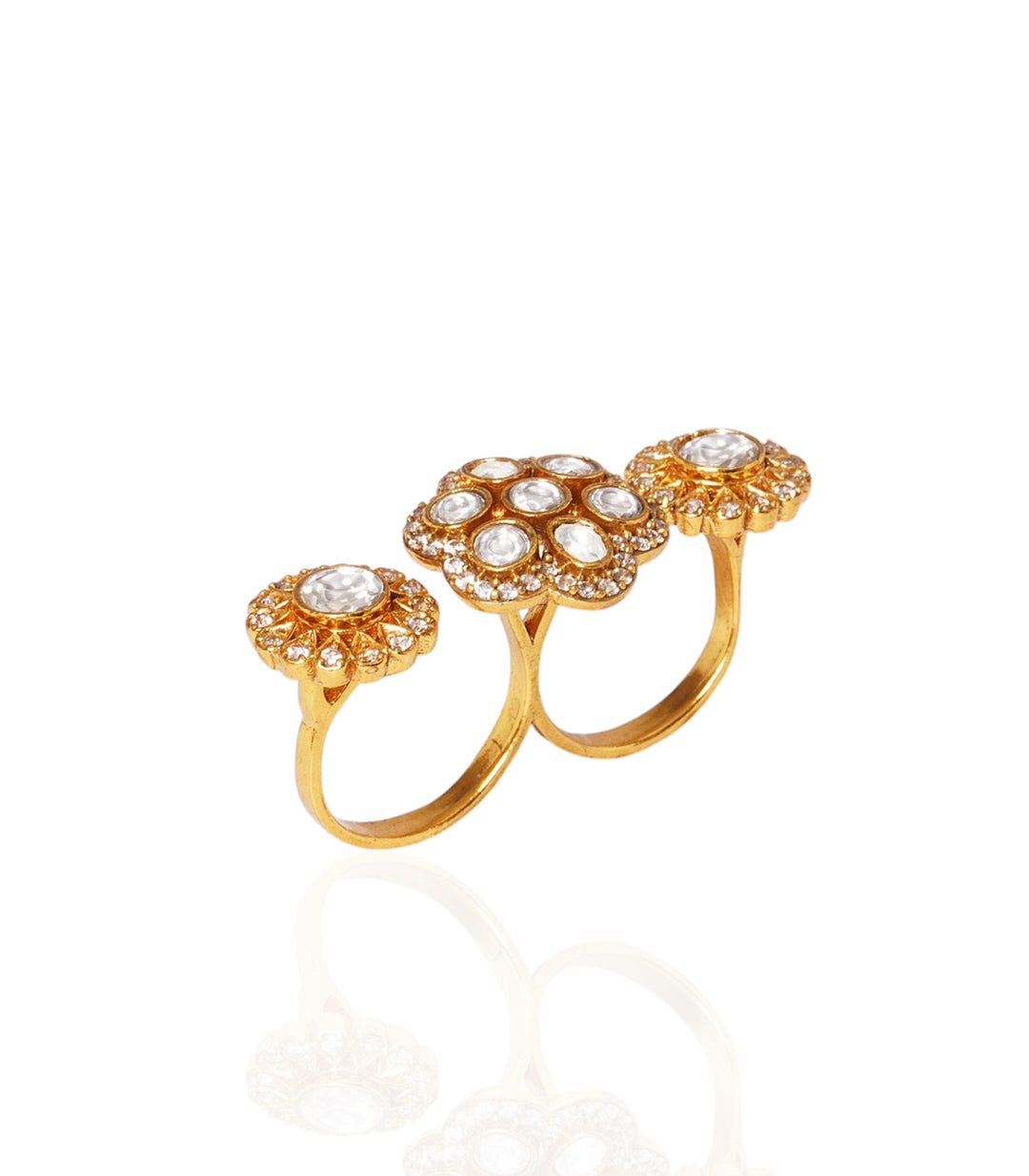 GARGI GOLD PLATED  POLKI RING