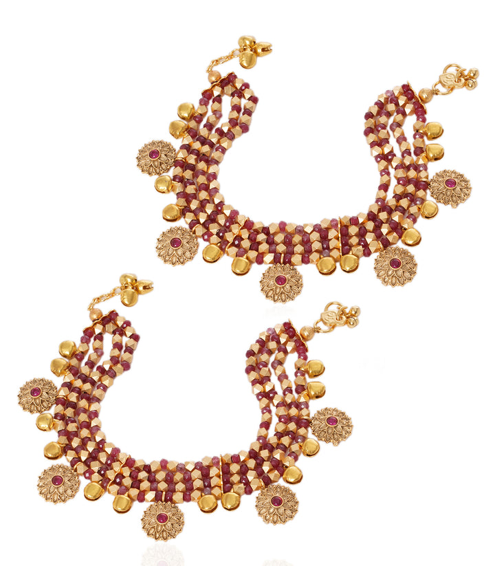 VARNIKA  RUBY ANKLET