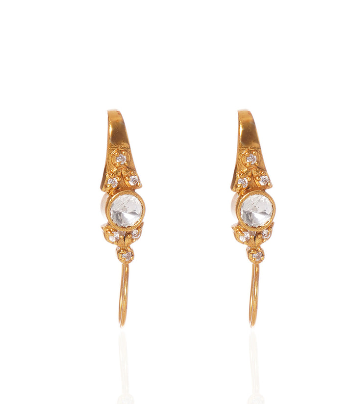 ANANMIKA GOLD PLATED POLKI STUD