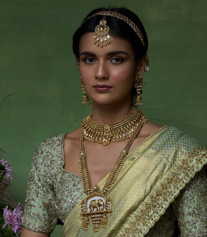 ESHA WHITE GOLD PLATED LONG NECKLACE