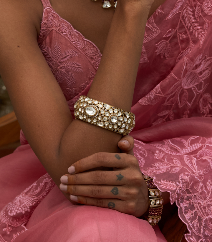 CHAAYA GOLD PLATED POLKI BANGLES