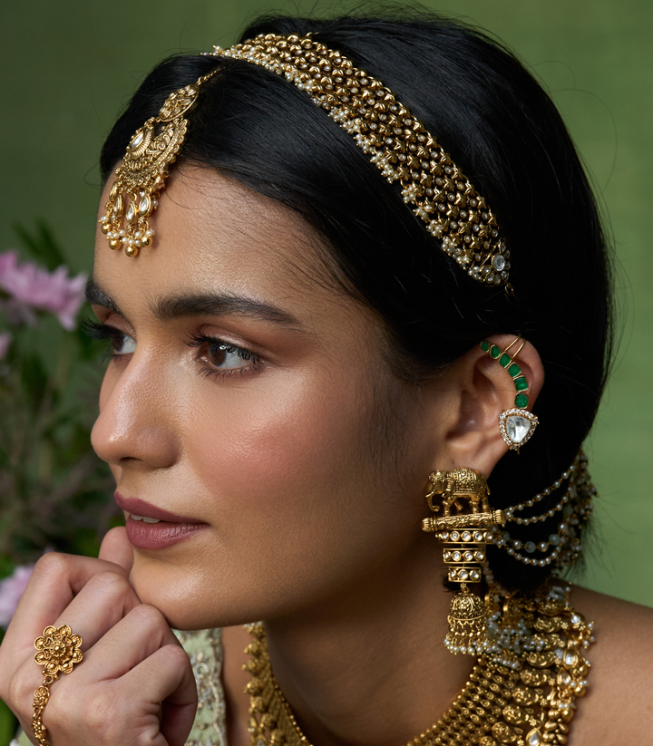 ESHA WHITE GOLD PLATED LONG NECKLACE