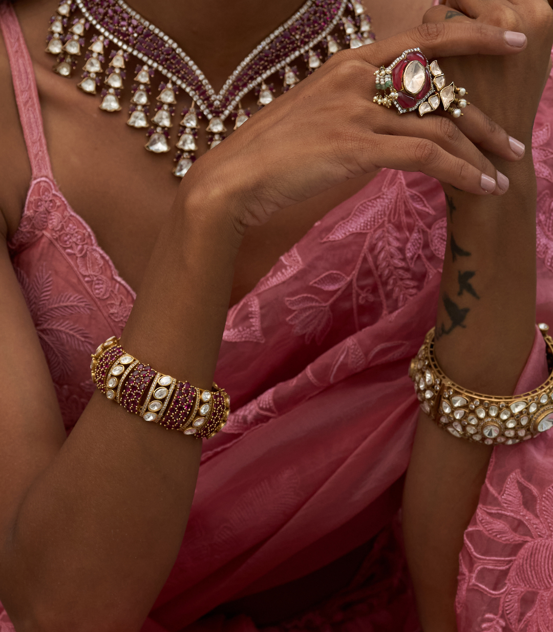 TANIRIKA RED POLKI BANGLES