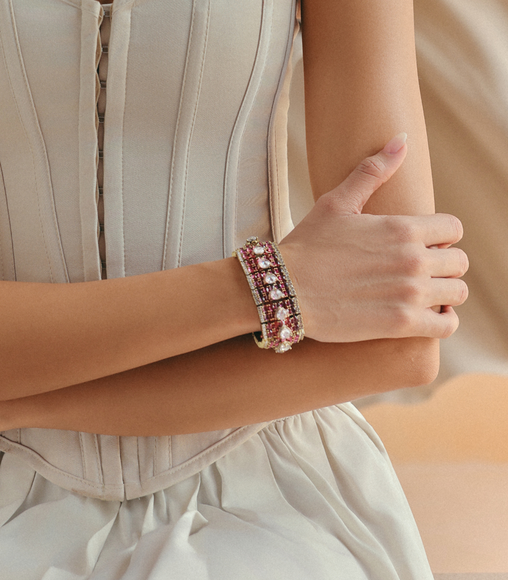 MOHANA GREEN ROSE CUT BRACELET