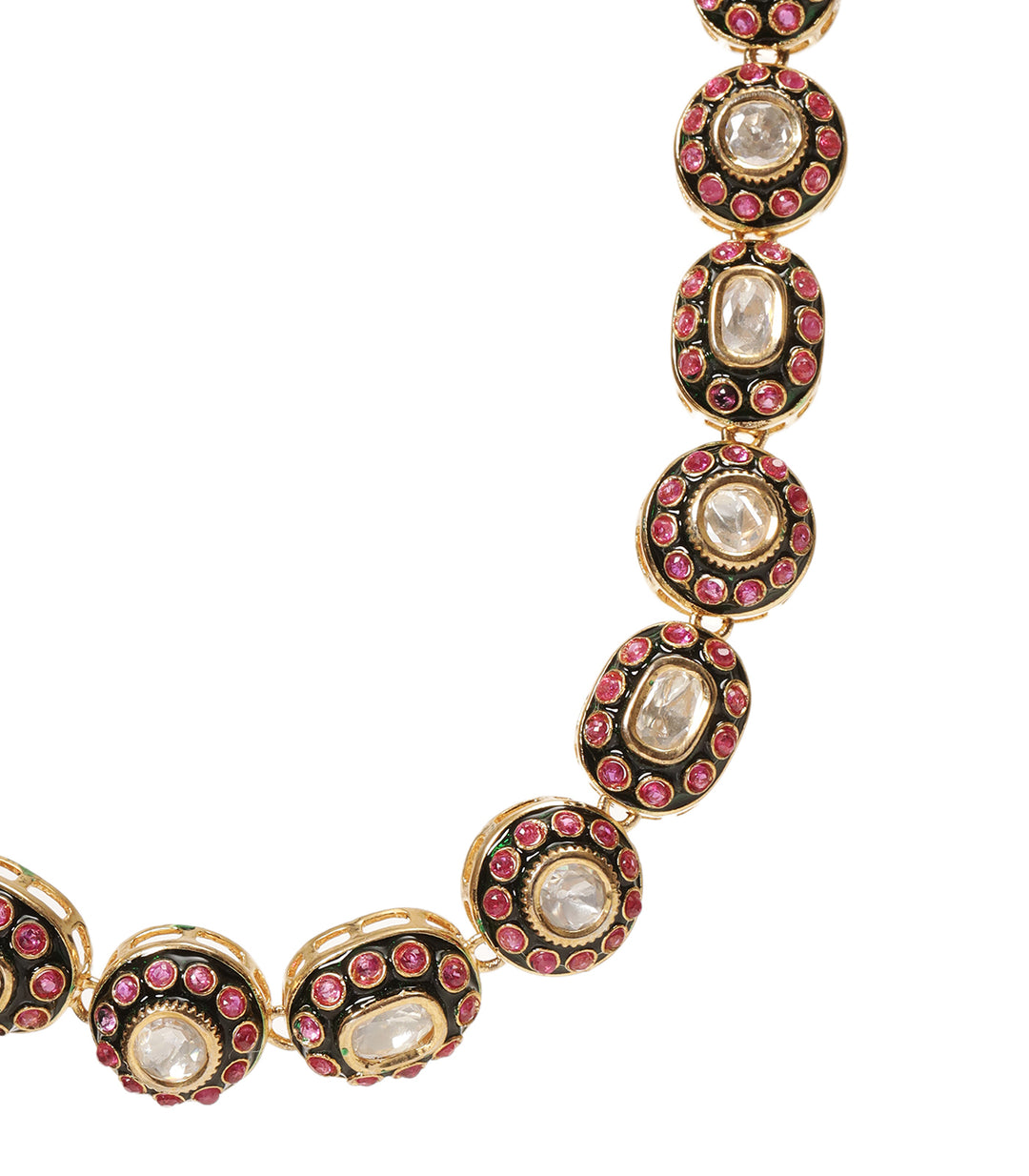 JESSICA RED POLKI NECKLACE SET