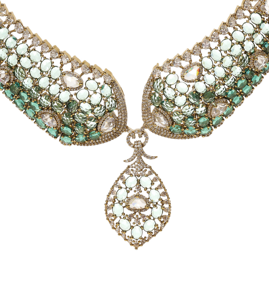 RIVA MINT ROSE CUT NECKLACE SET