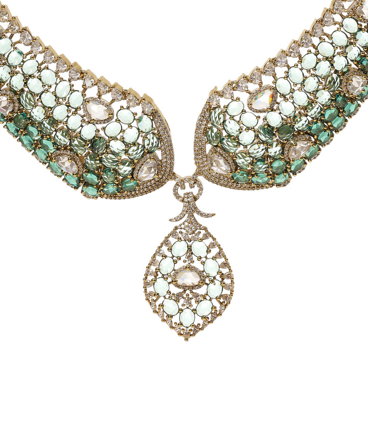RIVA MINT ROSE CUT NECKLACE SET