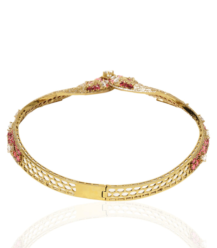 RIYANA PINK ZIRCON NECKLACE SET