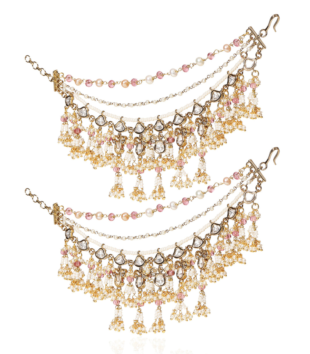 BARUNI ANTIQUE FINISH POLKI EARCHAIN