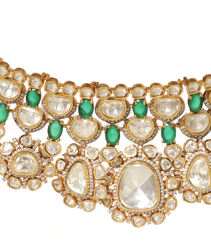 ASHA GREEN MOISSANITE NECKLACE SET