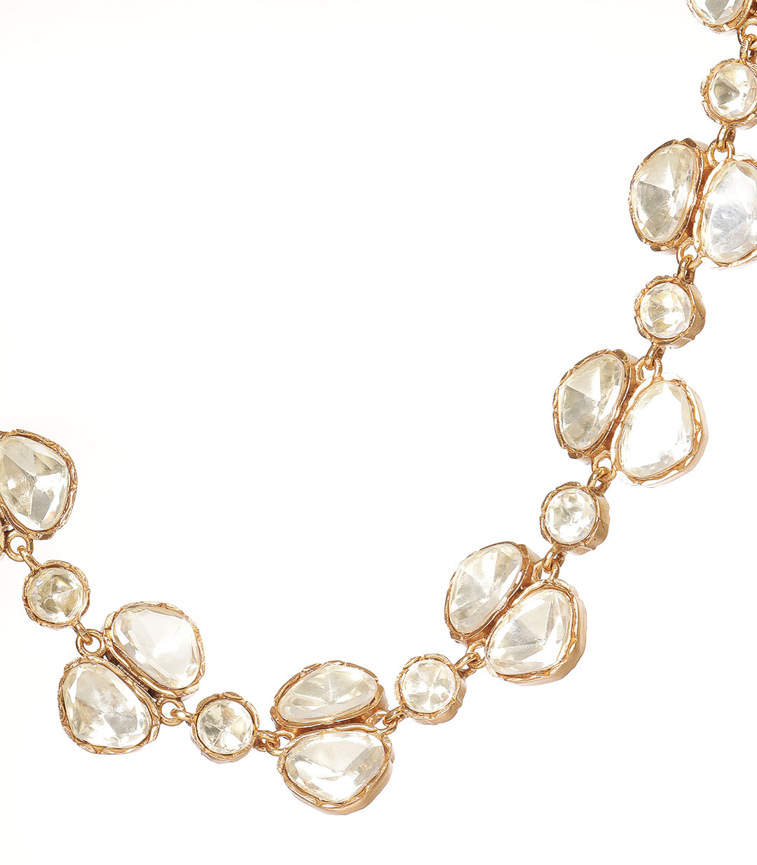 ESTRELLA GOLD PLATED POLKI NECKLACE