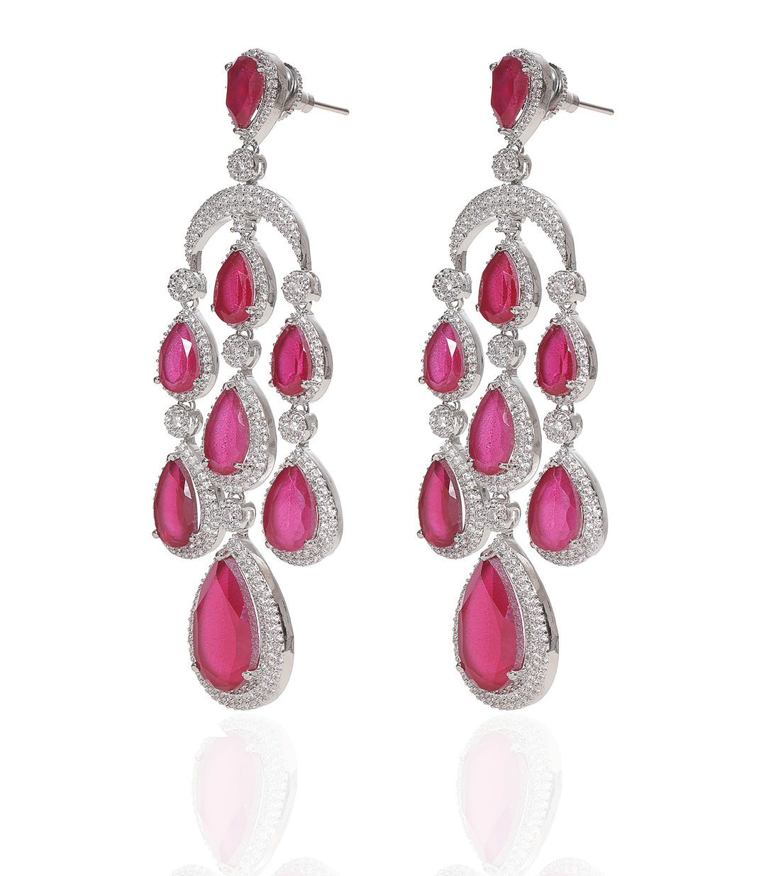 HEMAKANTI RED ZIRCON EARRING