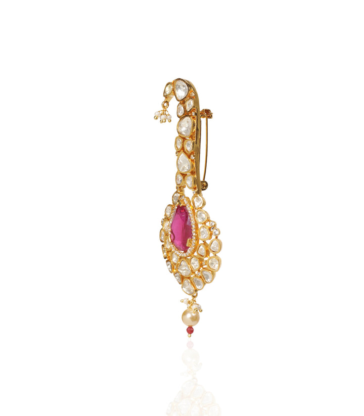 SADHIKA RUBY GOLD PLATED MOISSANITE KALGI