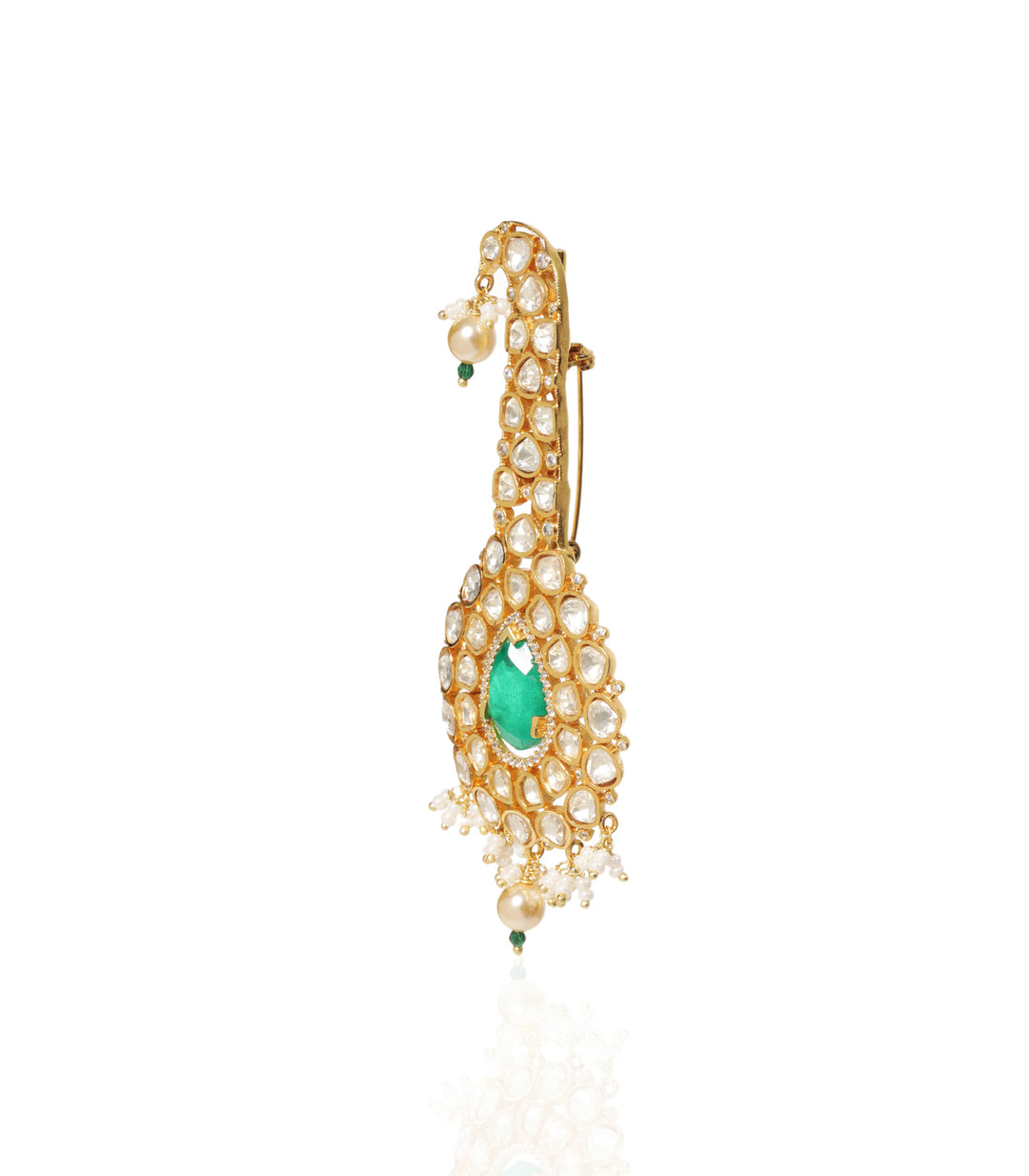 HETAL GREEN GOLD PLATED   MOISSANITE KALGI