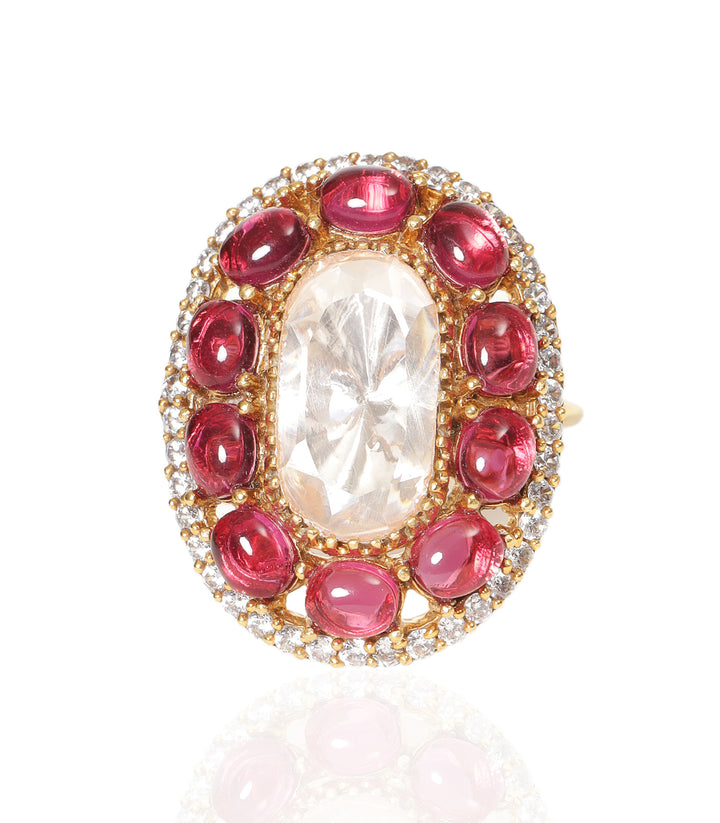 MOHAN RED MOISSANITE RING