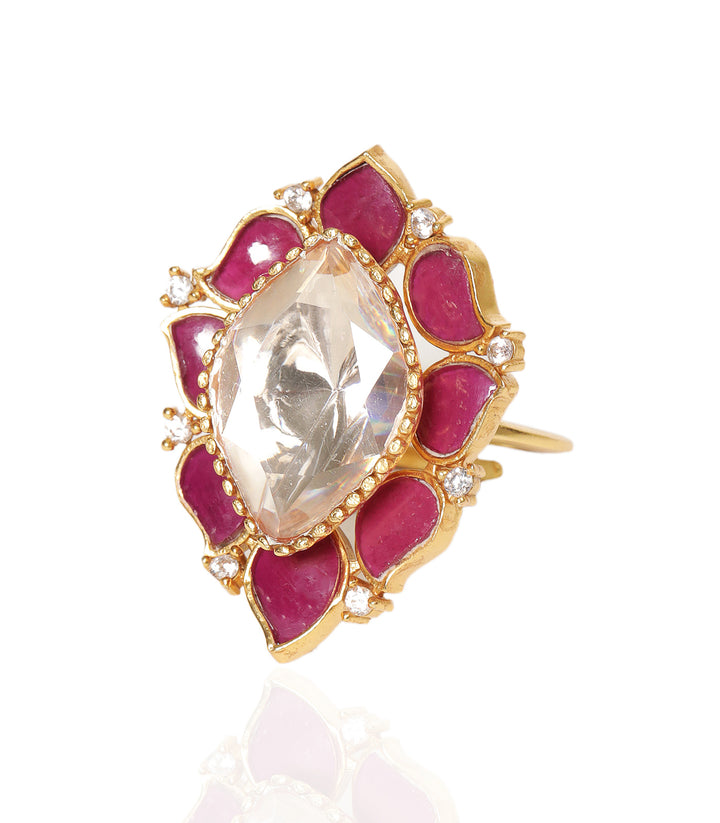 ANANTA RED MOISSANITE RING