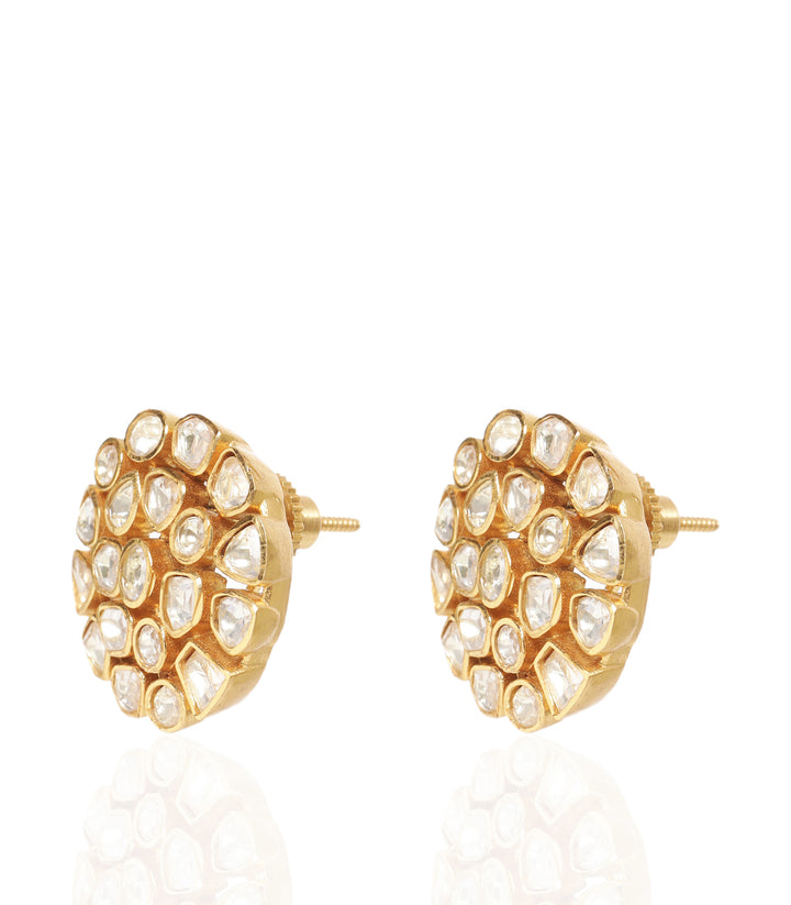 TANVI GOLD PLATED POLKI STUD