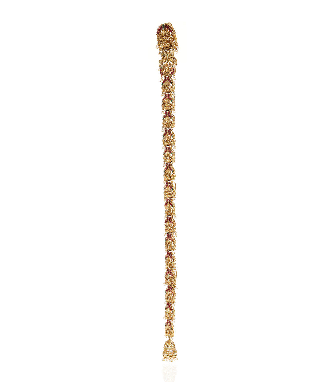 MIRA RED GOLD PLATED CHOTI