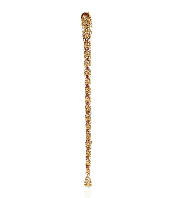 MIRA RED GOLD PLATED CHOTI