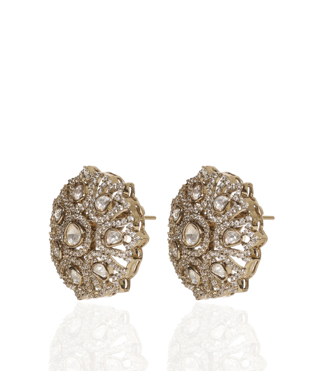 AARUSHI ANTIQUE FINISH POLKI STUD