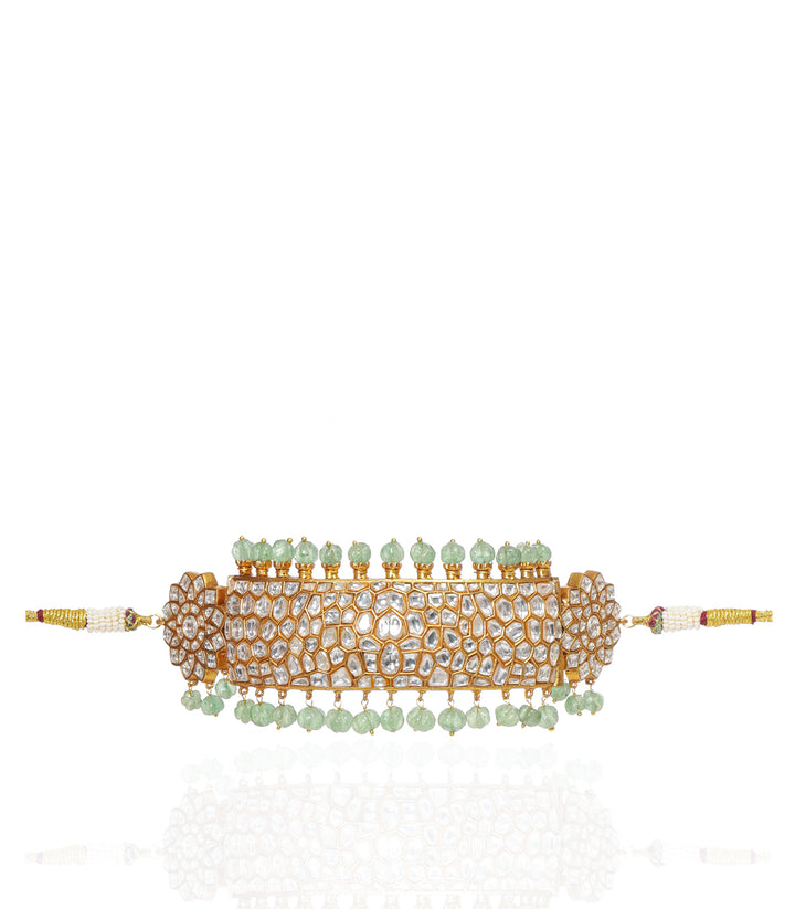 VANI GREEN KUNDAN CHOKER SET