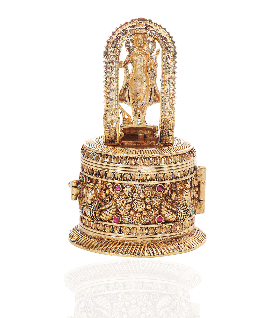 LORD RAM RED GOLD PLATED ORNATE BOX