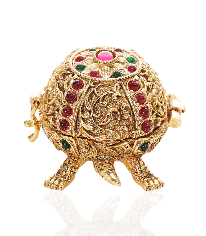 KAMATH RED & GREEN GOLDPLATED ORNATE BOX