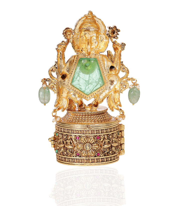 GANESHA GOLD PALTED MINT ORNATE BOX