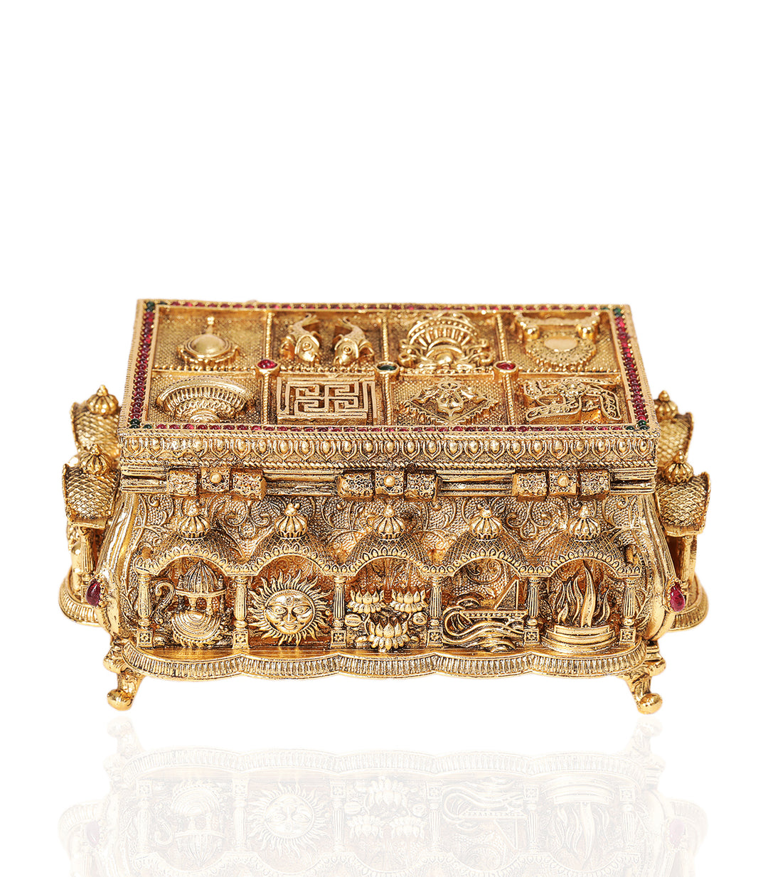 VEDANATHA GOLD PLATED ORNATE BOX