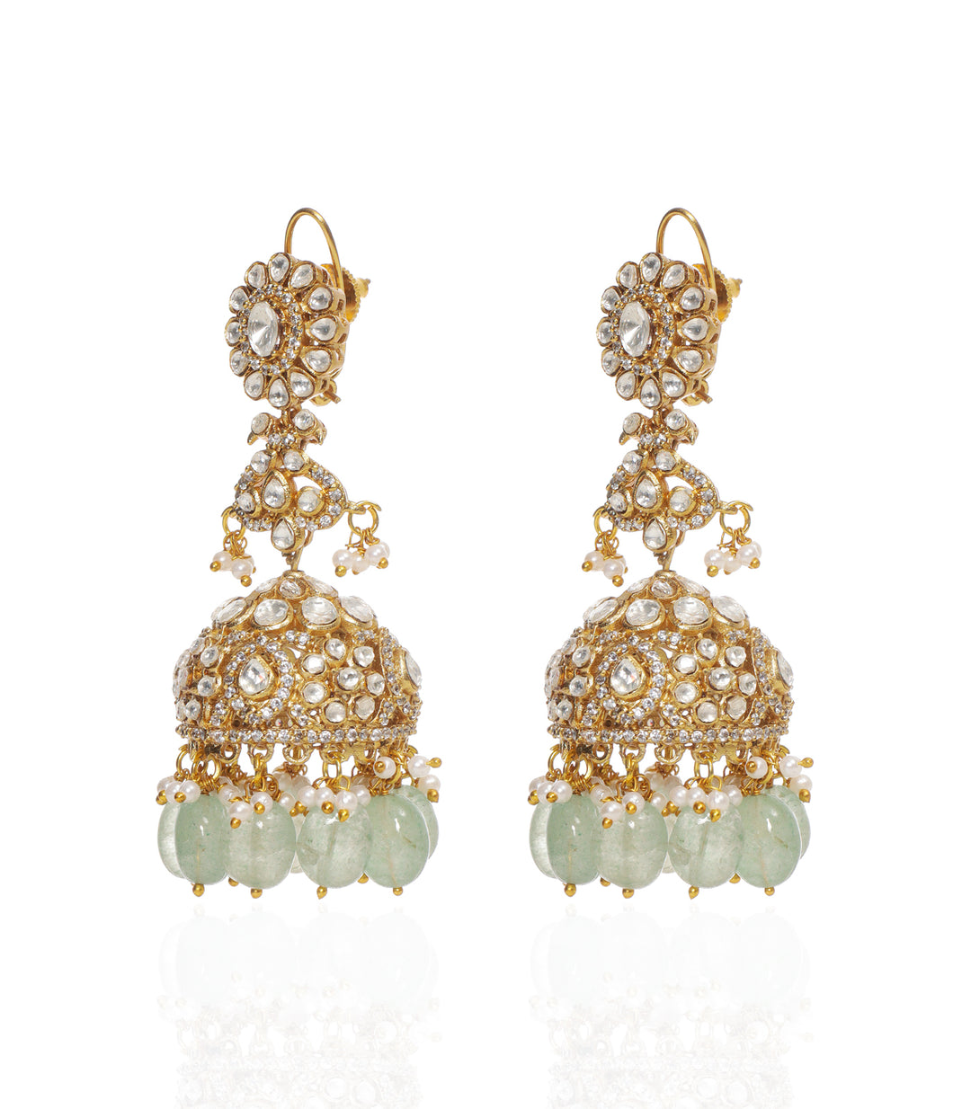 APARNA GREEN POLKI JHUMKA