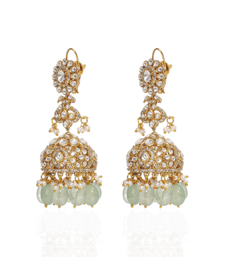 APARNA GREEN POLKI JHUMKA