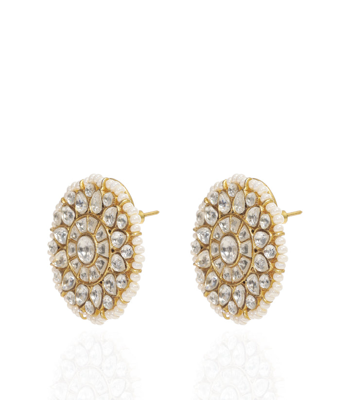 DHRUVI WHITE POLKI STUD