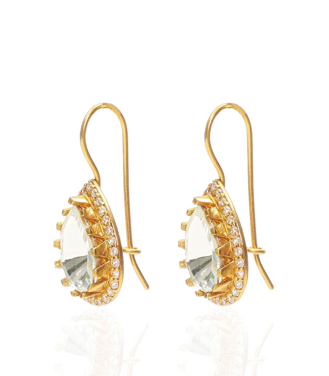 KRSHNAVI GOLD PLATED POLKI STUD