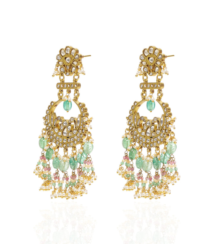 SAMIRA GREEN KUNDAN CHANDBALI