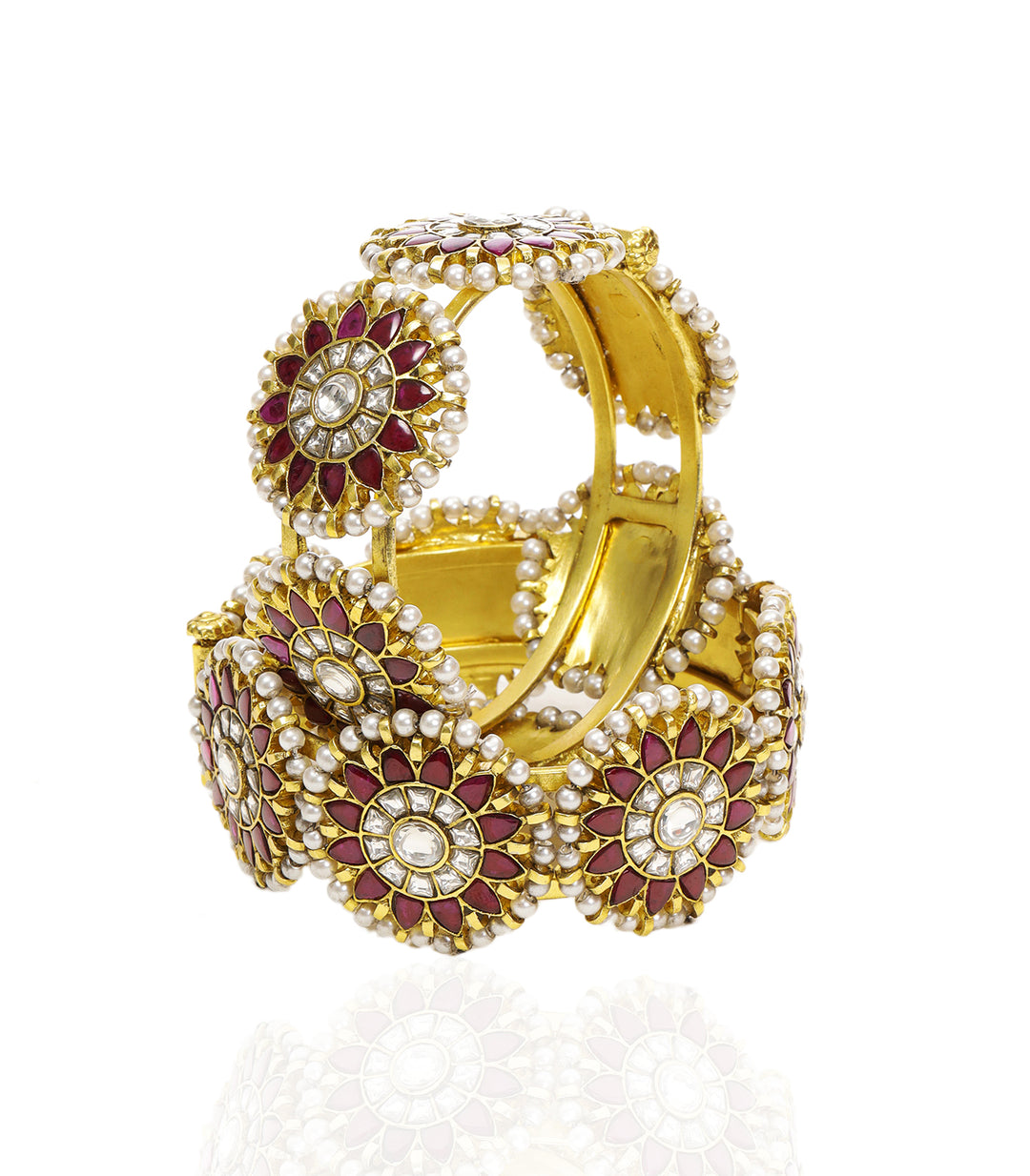 AVNI RED KUNDAN BANGLES