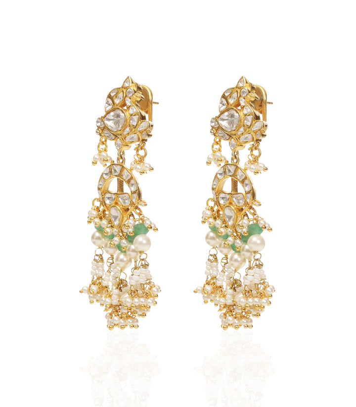 SAMARIKA GREEN MOISSANITE STATEMENT EARRING