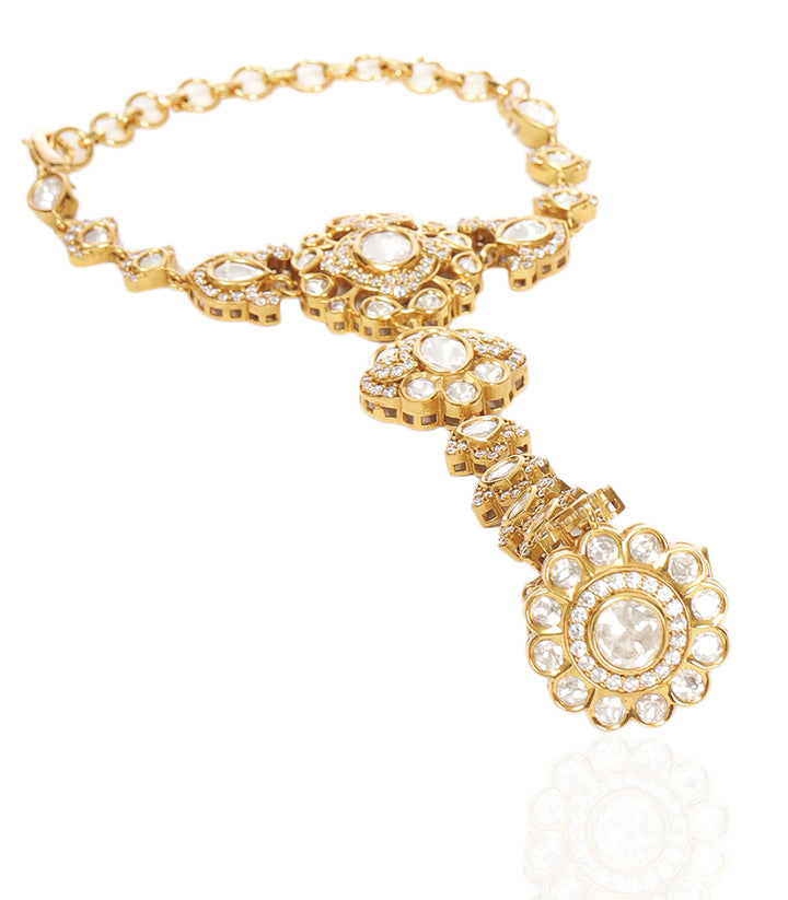 DEVISHA ANTIQUE FINISH POLKI HATHPHOOL
